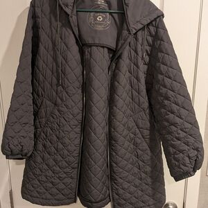 Bernardo Eco Plume Charcoal Quilted Puffer Jacket